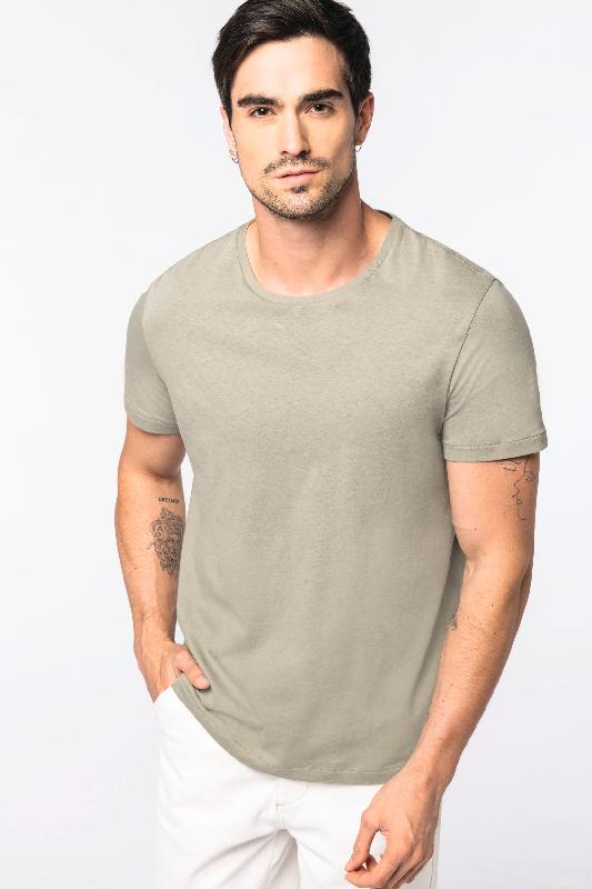 T-shirt écoresponsable unisexe en coton bio et lin - Réf: NS325 - 150g/m², coupe ajustée, marque Native Spirit_3