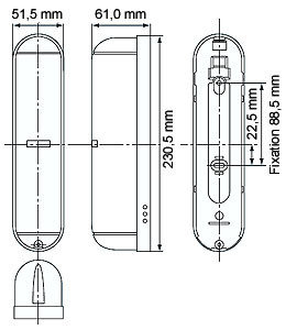 Barrière infrarouge à faisceaux latéraux - 232,7 x 55 x 68,7 mm - bar-ir4 - Détection latérale pour protection de façade_3