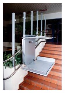 Plateforme monte escalier  courbe entièrement automatisée pour les escaliers tournants avec ou sans changement de pente_3