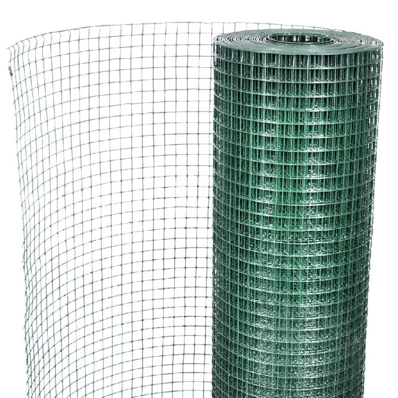 Vidaxl grillage acier galvanisé et revêtement en pvc 25 x 1 m vert 140439_3