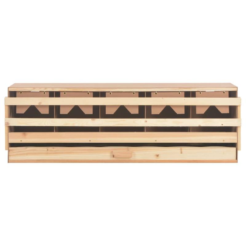 Vidaxl pondoir 5 compartiments 117x33x38 cm bois de pin massif 170660_3
