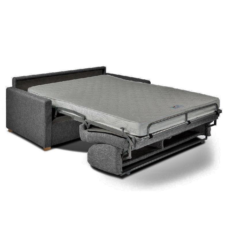 Canapé-lit compact 3 places Magnifico - Matelas 140cm Comfort Bultex® - Tissu gris platine_3