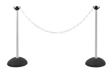 Potcajn - barrière à chaîne poteau socle caoutchouc - signals - h 1000 x ø 50 mm_3