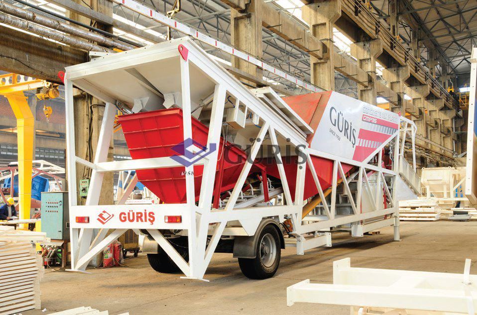 Centrale à béton mobile GMP 100 CT - Guris - capacité 100 m3/h - mélangeur twin shaft_3