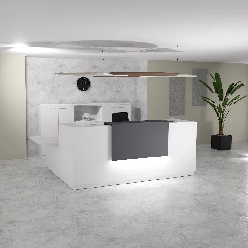 Bureau d'accueil d'angle avec accès PMR Delta Plus - Mobel Linea - 224, Blanc, Gauche, Oui_4