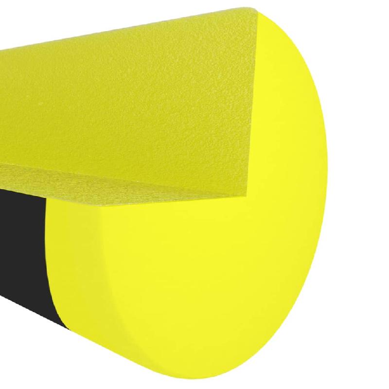 Vidaxl protecteurs d'angle 2 pcs jaune et noir 4x4x104 cm pu 153098_3