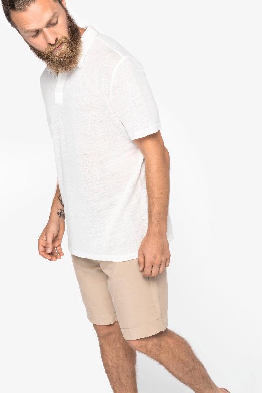 Bermuda écoresponsable homme en lyocell et lin - Réf : NS720 - Disponible en plusieurs tailles et couleurs_3