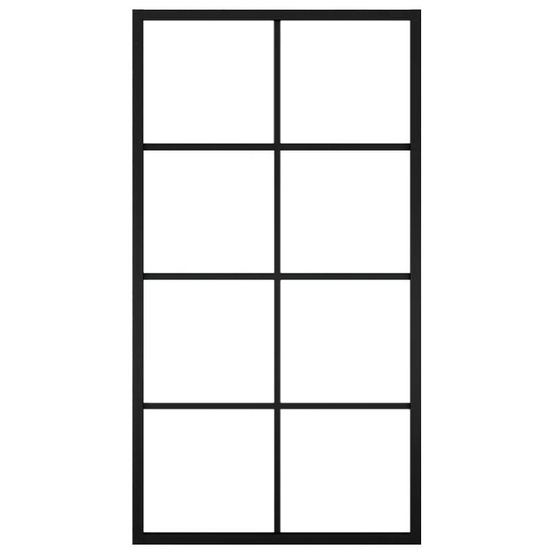 Vidaxl porte coulissante aluminium et verre esg 102,5x205 cm noir 288066_3