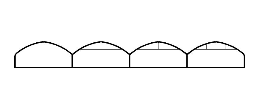 Multieasy - serre chapelle Europrogress - hauteur poteau de 1,2 à 2 m - arceaux galvanisés et bâchage plastique_3