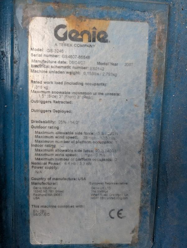 Nacelle ciseaux GENIE gs3246 occasion_3