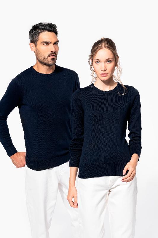 Pull col rond - Réf: K967 - Kariban - 50% coton / 50% acrylique - Coupe ajustée_3