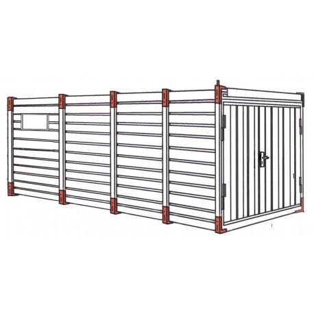 CONTAINER DE CHANTIER - CONTENEUR DE STOCKAGE 6M - BUNGALOW GALVANISÉ DÉMONTABLE CDS-6_3