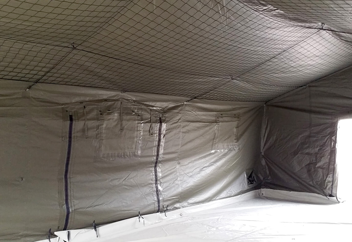 Abri TMS avec parois verticales et montage en quelques minutes