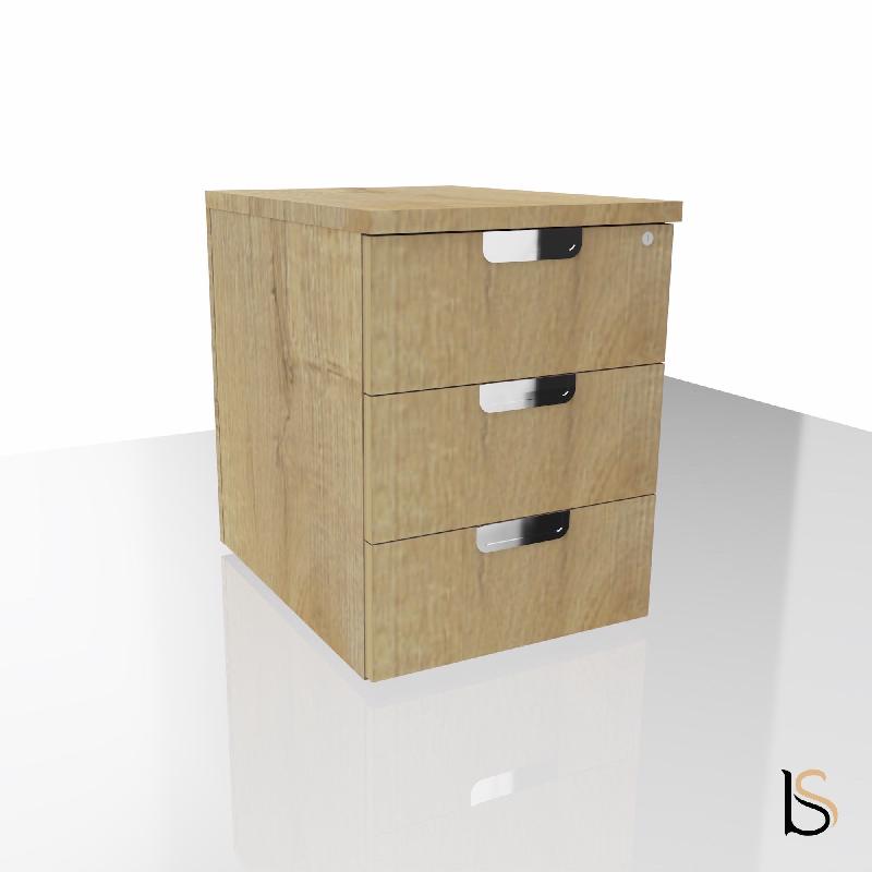Caisson mobile TAK - Mobel Linea - 3 tiroirs, Chêne veiné_3