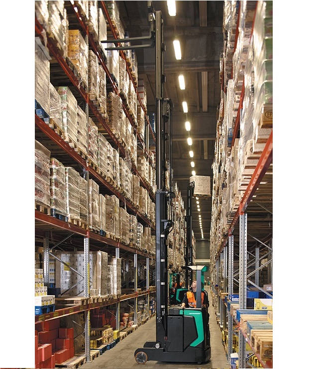 Chariot rétractable Mitsubishi Sensia RB14N2(H)S - 1400 kg - pour allées étroites et haut gerbage_3