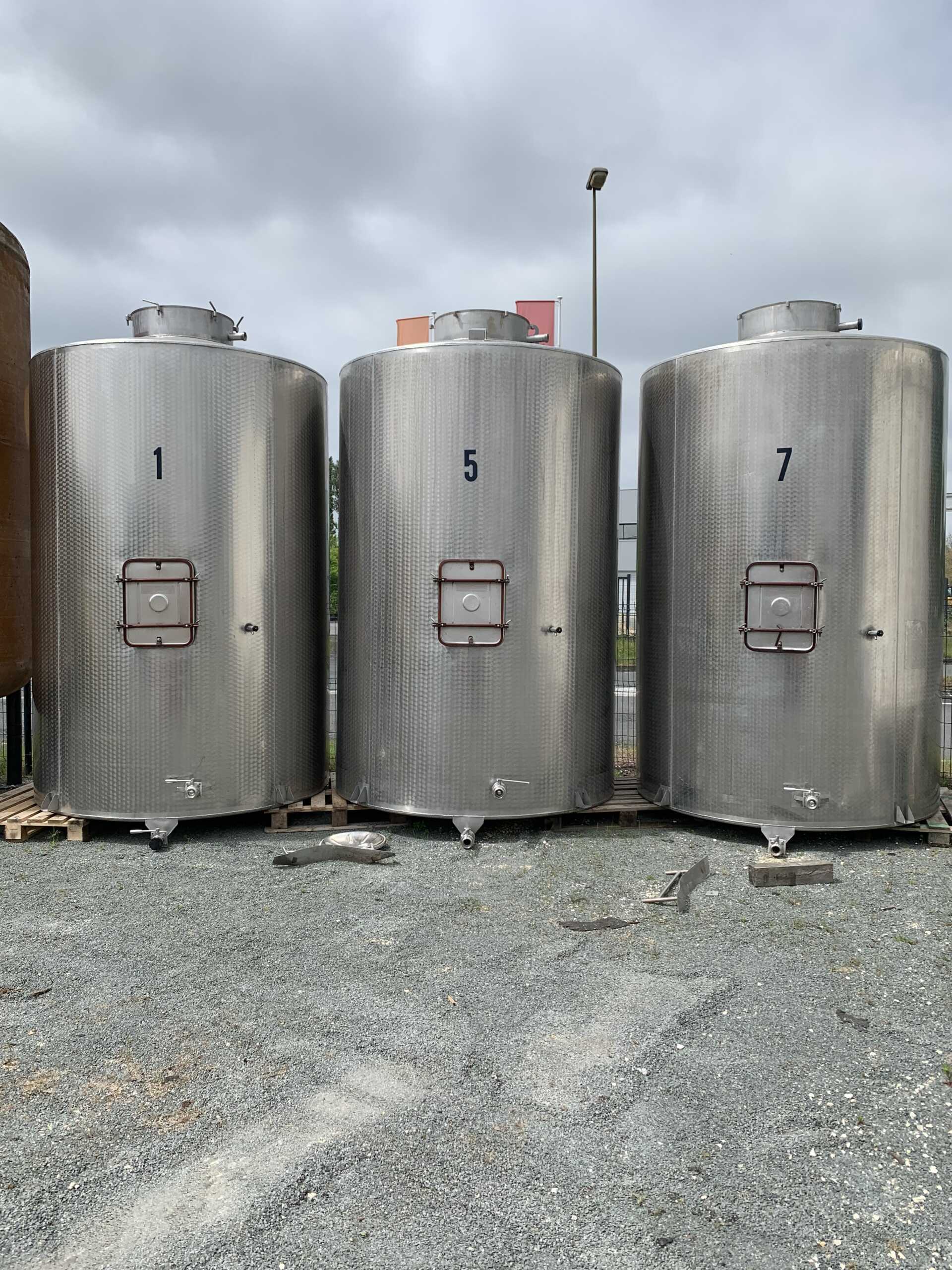 Cuve inox 95hl d'occasion - Atelier Fd MAS - fond plat, Ø2000, hauteur 3500, porte rectangle_3