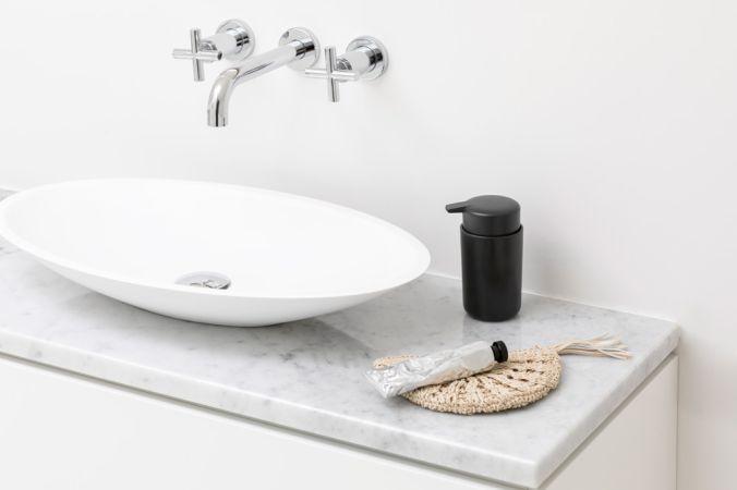 Distributeur de savon ReNew Dark Grey - 250 ml - Pompe anti-gouttes - Multifonction - Base antidérapante_3