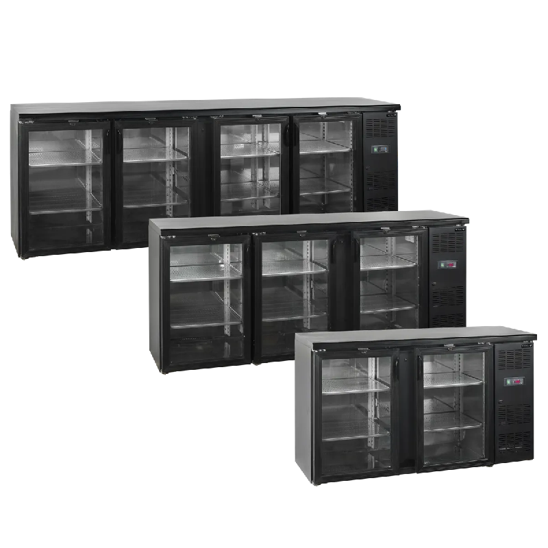 Arrière bar réfrigéré 3 portes CBC310G noir TEFCOLD_3