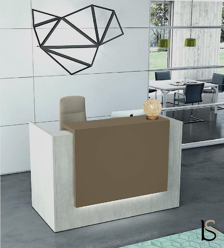 Borne d'accueil Z2 Officity - Compacte et moderne - 126, Beige, Béton_3