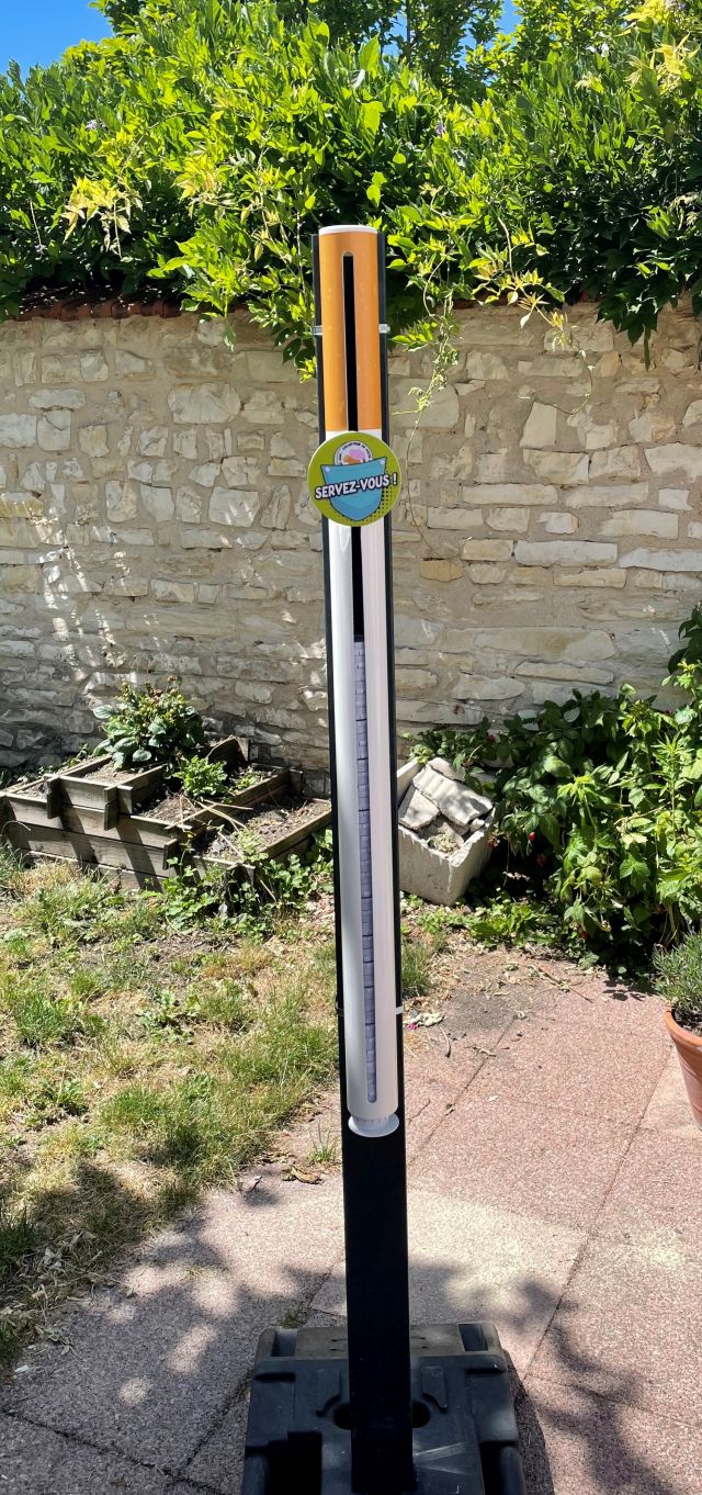 Distributeur de cendriers de poche clic-clac - acier inoxydable - contenance 68 unités - fixation murale ou sur poteau_3