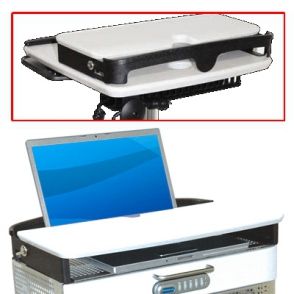 Chariot informatique Laptop Drawer Cart H Class - Ergonoflex - 23,58 kg - réglable en hauteur, antibactérien et sécurisé_3