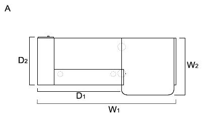 Banque d'accueil Valde droite avec meuble de rangement intégré - MDD - Vert brillant, Droite, 265_3