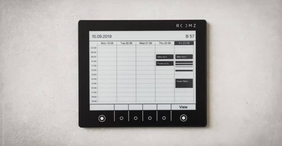 Écran de réservation de salles - ROOMZ - sans fil, interface intuitive, compatible Wi-Fi et services de messagerie_3