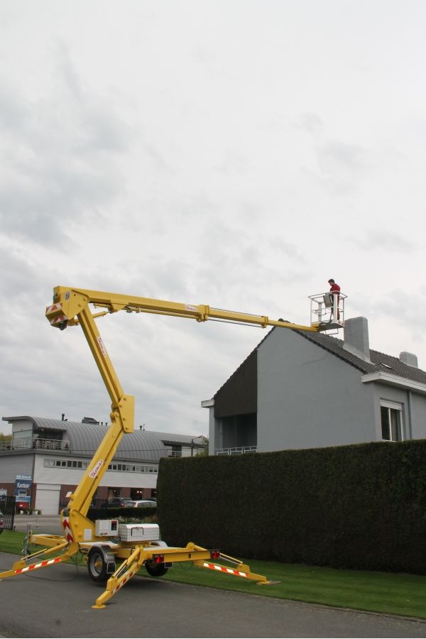 Nacelle tractable stable pour travaux en toute sécurité