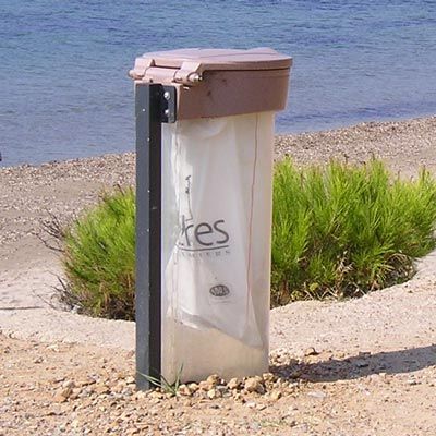 Orbis - poubelle publique 110 litres - Glasdon - avec porte-sac, options de couleurs et de couvercles_3