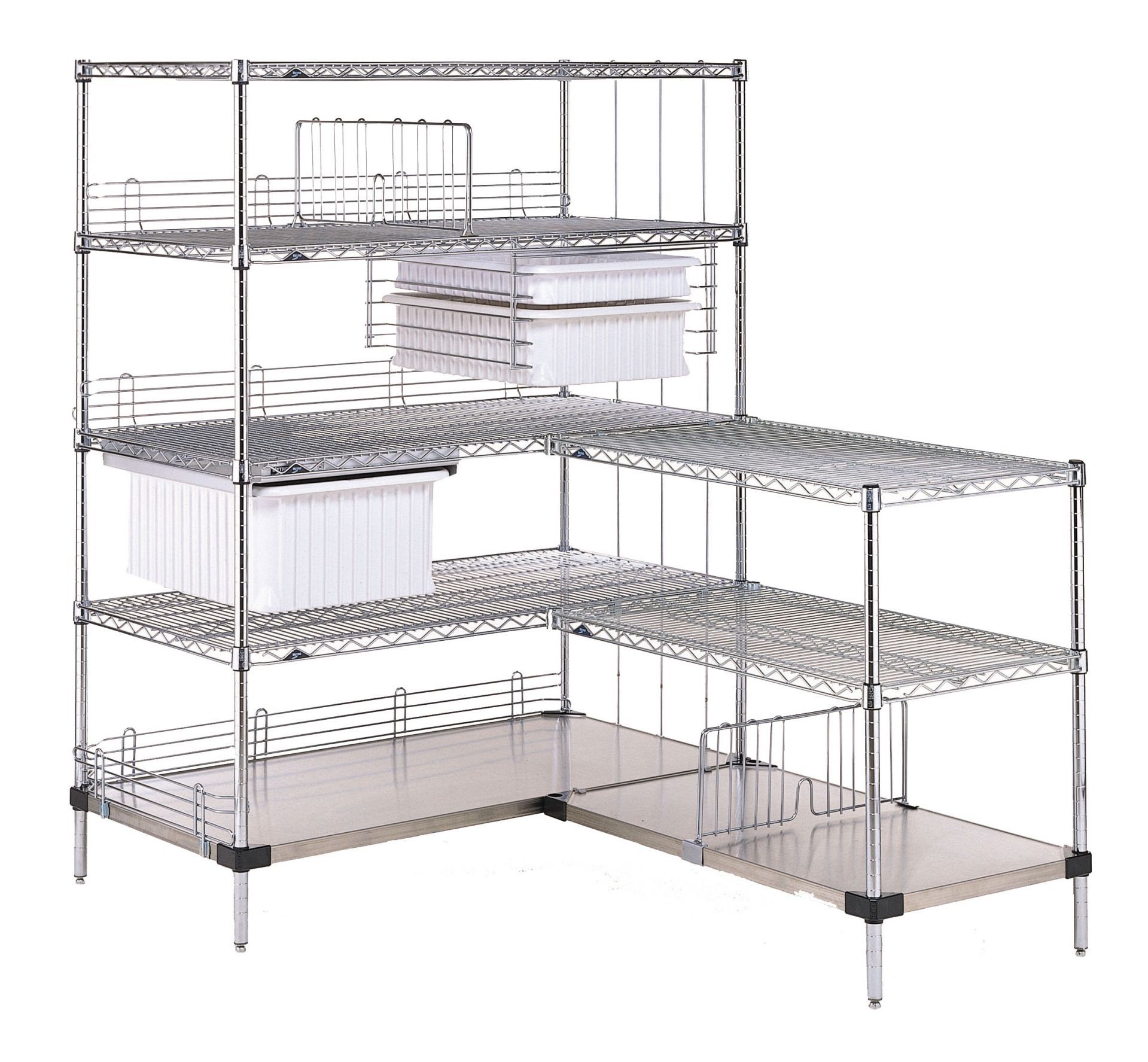 Rayonnage en fil d'acier chromé_3