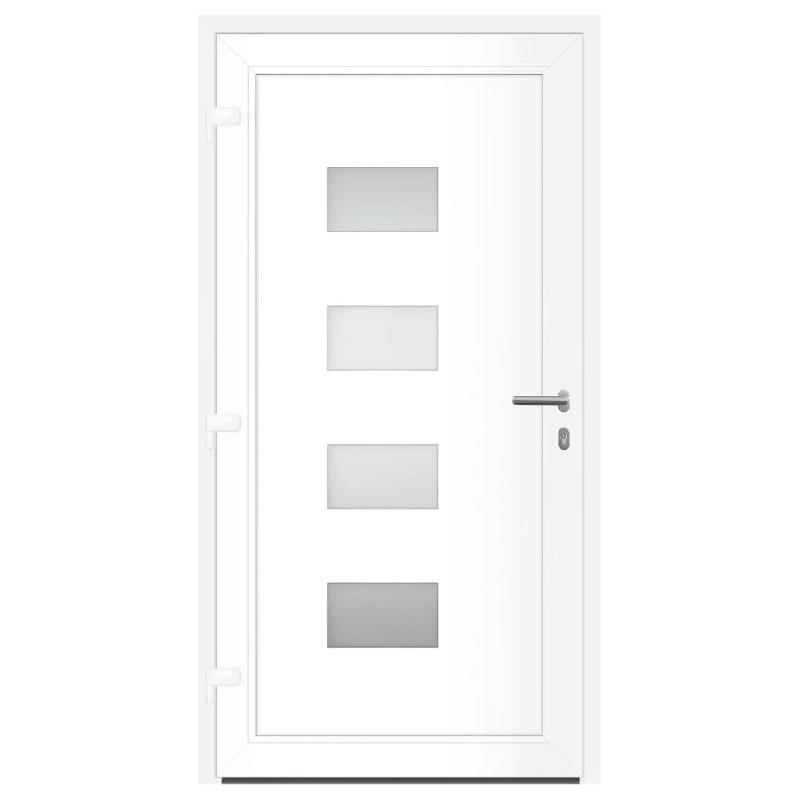 Vidaxl porte d'entrée anthracite 100x200 cm aluminium et pvc 3157071_3