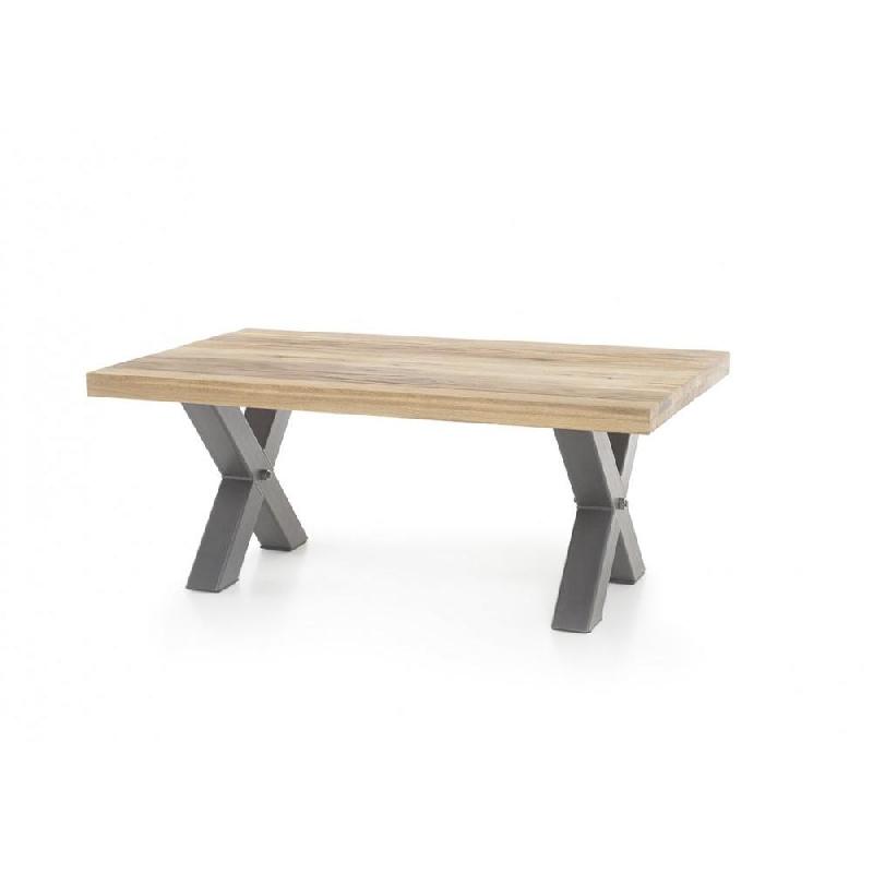 Table basse Antibes - plateau en chêne massif huilé et piétement en acier noir - 120 x 75 cm_3