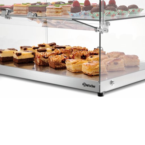 Vitrine neutre à poser - 2 niveaux - 550 mm - Inox et verre  | Bartscher - 700356_3