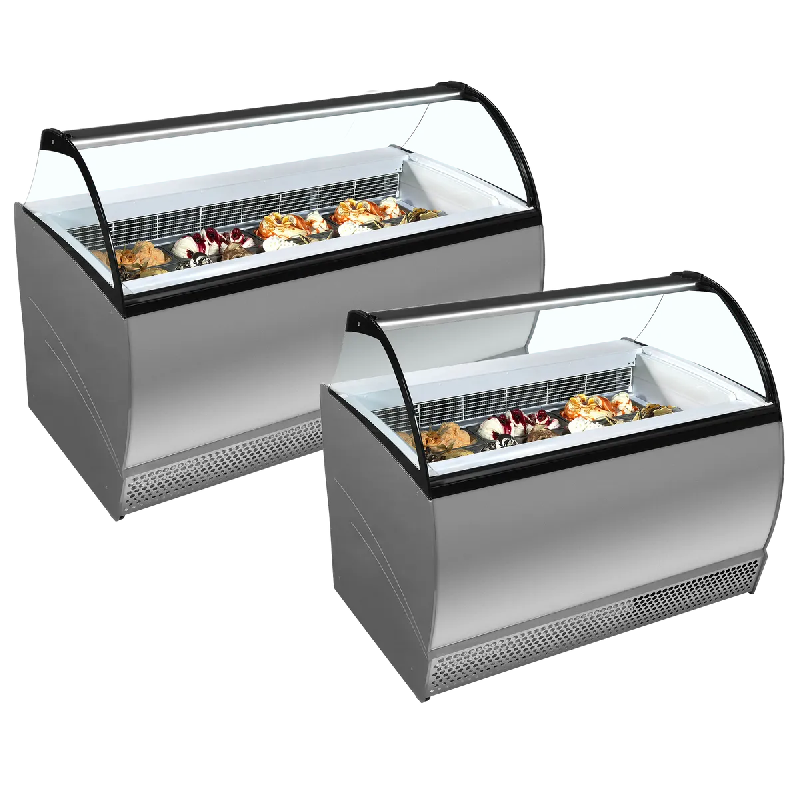 Congélateur vitré de glace ISABELLA 10LX (155 / 132 kg) Gris TEFCOLD_3