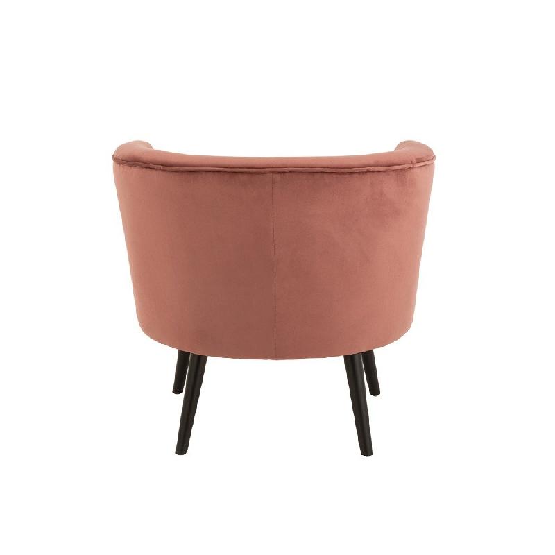 Fauteuil Dulzura textile et bois - Antique rose - Design élégant, structure bois et revêtement textile_3