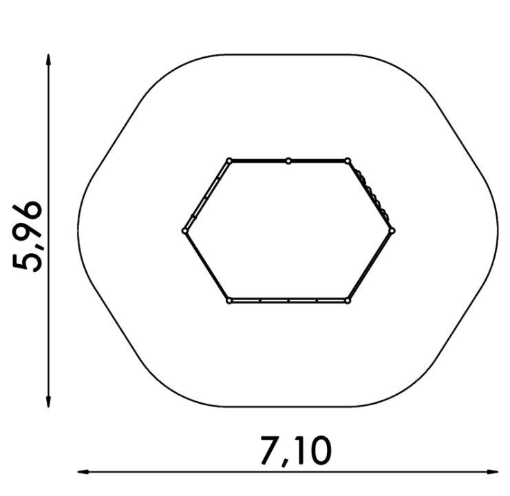 Parcours à cordes en acier inoxydable Hexa - Aire de jeux conforme EN1176 - Référence BT16011_3
