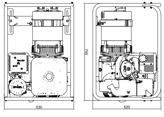 Ak-700-e Groupe électrogène - Inmesol - Moteur Kohler CH-440 - Essence - 740x530x520_3