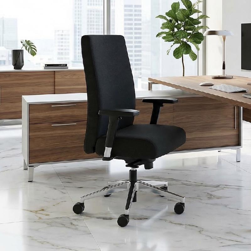 Fauteuil Manager en tissu Bost - Sokoa - Noir, Non_3