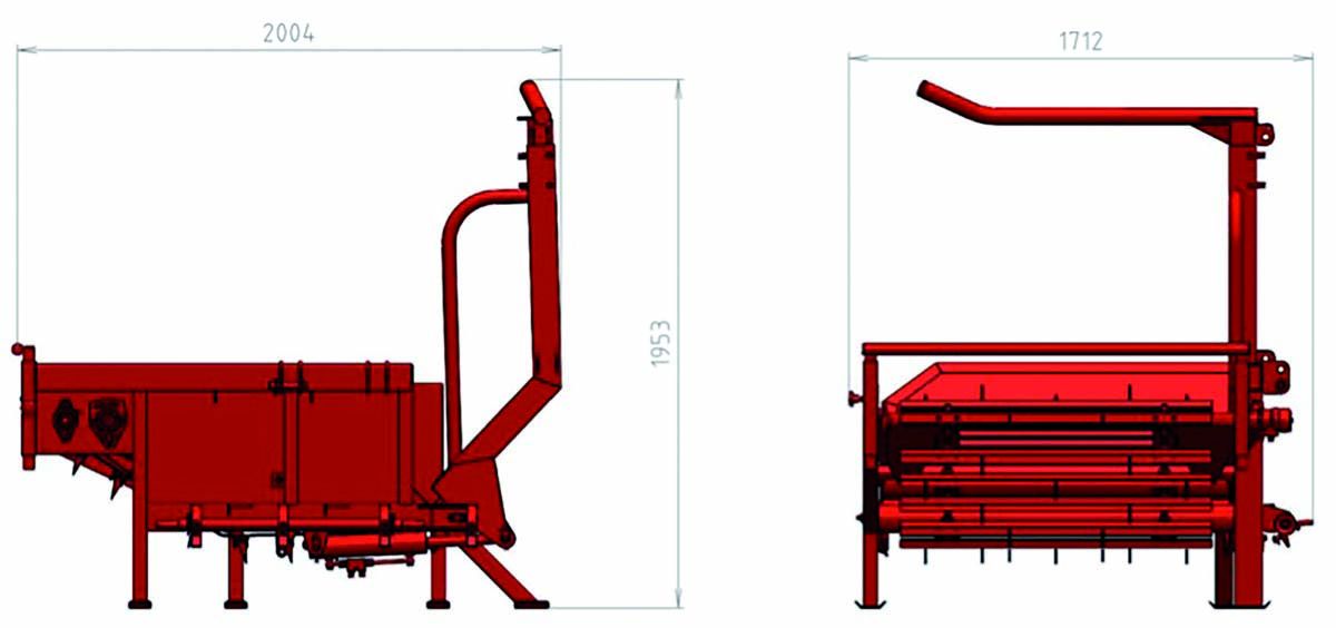 Outil de paillage avec trémie fermée anti-éjection de balles