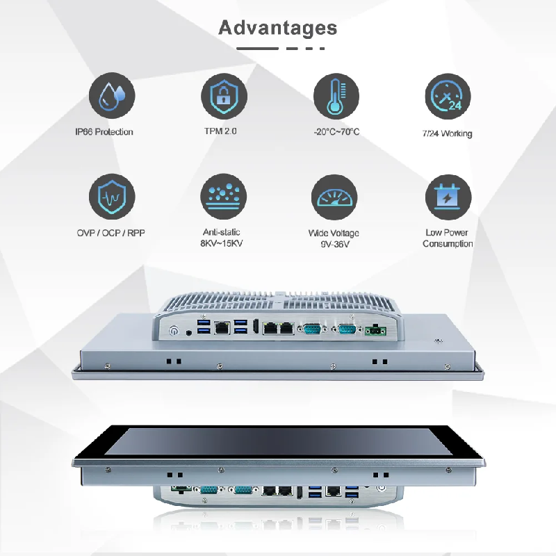 Panel PC industriel fanless 13,3 pouces Full HD - façade élargie et zone NFC - EVI-133WNC_3