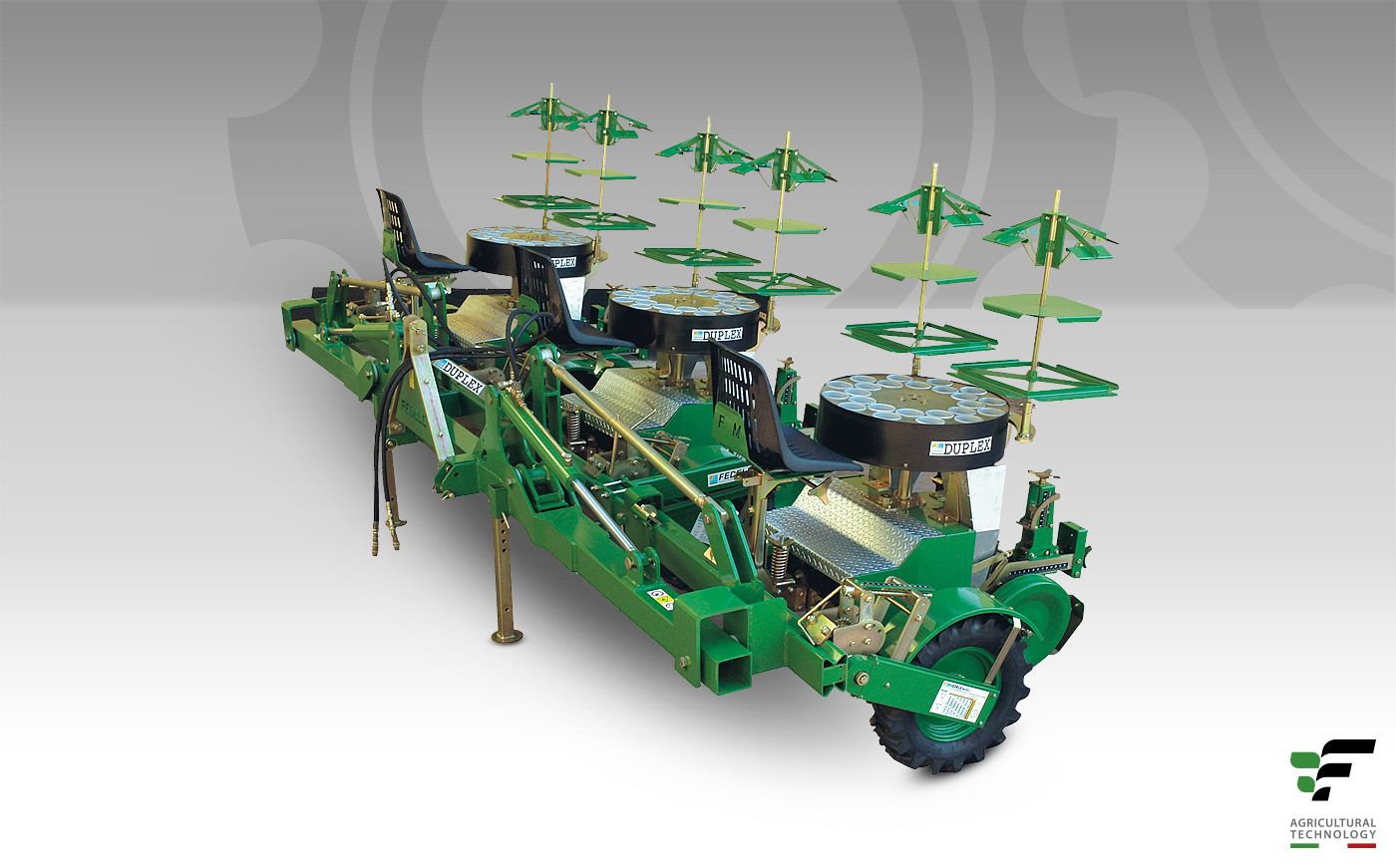 Planteuse Duplex - Fedelemario - distance entre rangs 35 cm - semiautomatique avec distributeur rotatif 24 godets_3