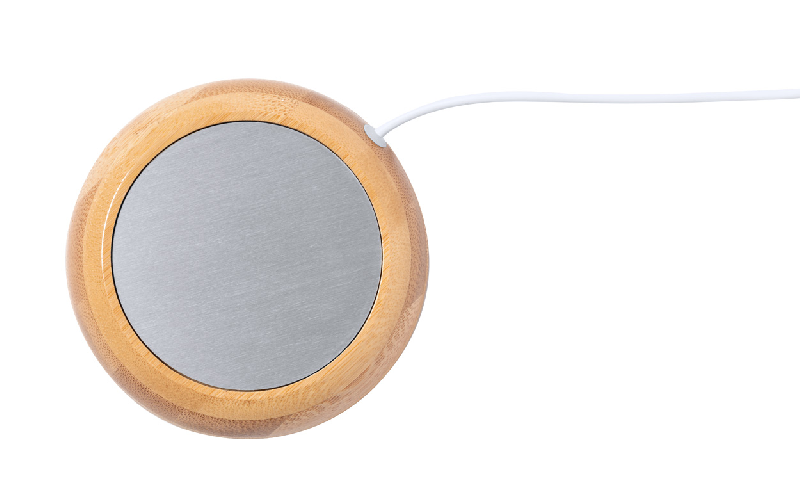 Chauffe-tasses USB - boîtier en bambou - livré avec câble de chargeur USB_3