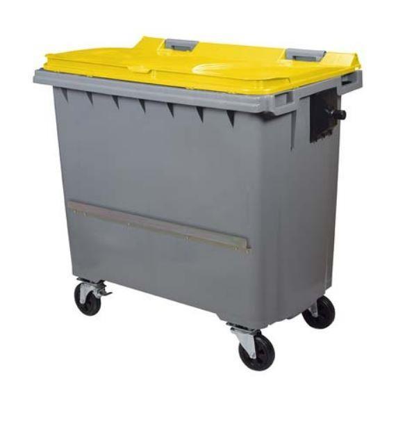 Conteneur Korok 4 Roues 770L - Disponible en plusieurs coloris - Barre de manipulation - Résistance climatique - Plastique polyéthylène vierge haute densité - Fabrication Française_3
