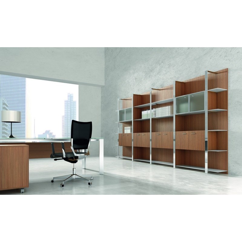 Bureau de direction X7 - Table avec retour QUADRIFOGLIO - Programme X7 - L 180 et 200 cm - Pied fermé_3