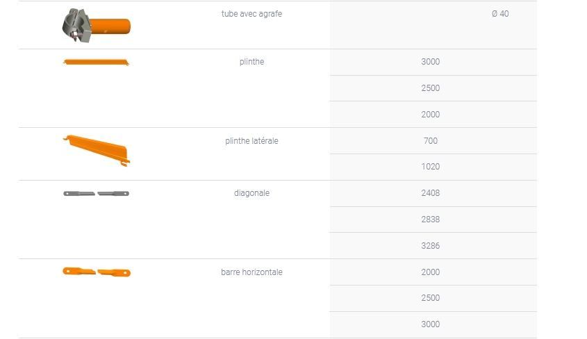 Échafaudage européen démontable DERCONS - diamètre du tuyau 42 mm - acier de haute qualité_3