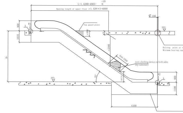 FM i-302 (1000) - Escalator extérieur - Escalier mécanique Fuji - 0.5m/s avec système de freinage avancé_3