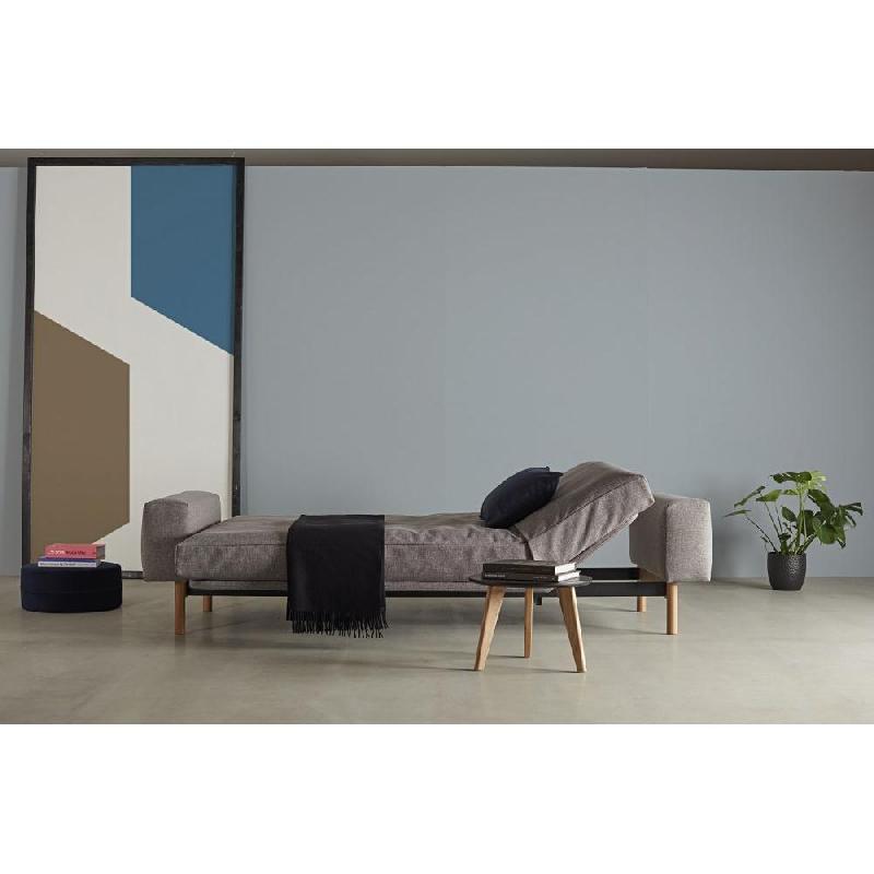 Innovation Living - Canapé design multifonction Mimer convertible lit 140x200cm en tissu Mixed Dance Grey_3