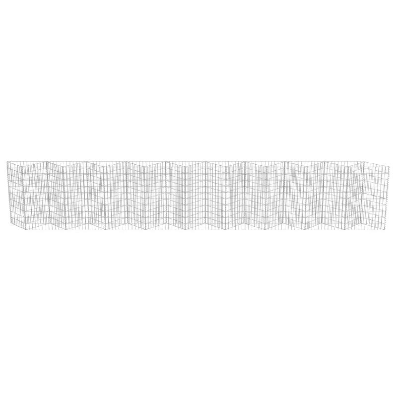 Vidaxl mur de gabion acier galvanisé 630 x 30 x 100 cm 143573_3