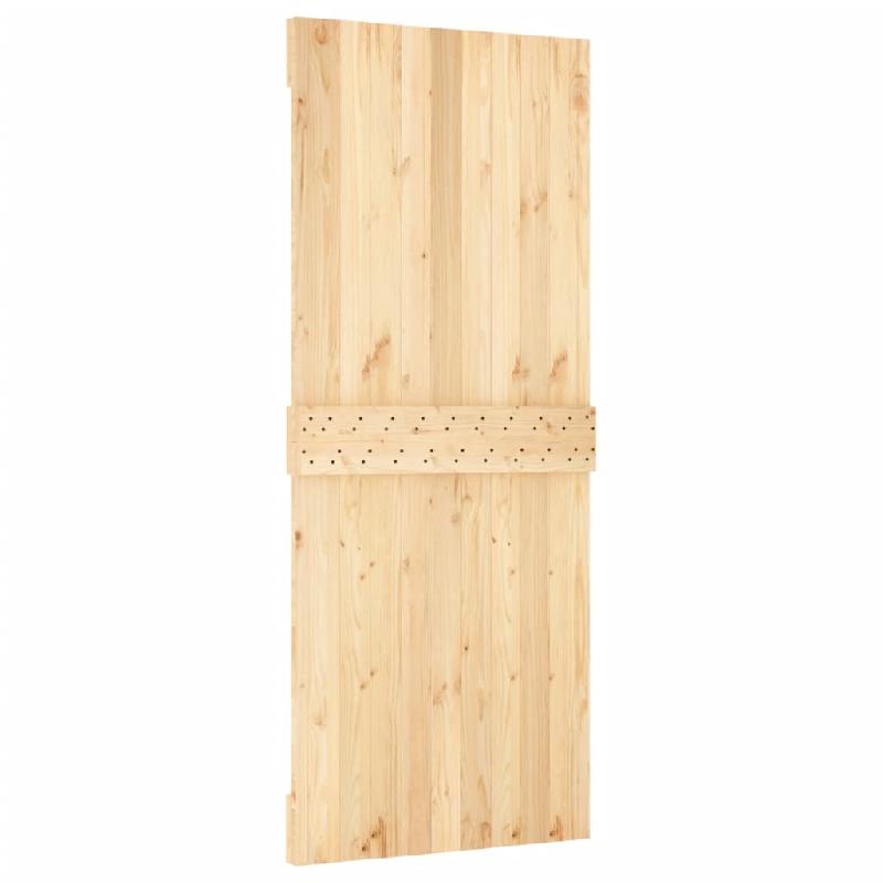 Vidaxl porte coulissante et kit de quincaillerie 85x210 cm pin massif 3203256_3