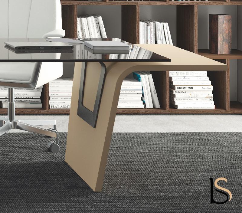 Bureau de direction Larus en verre trempé - Dellarovere - 230_3